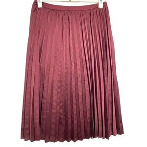 Worthington Women's Maroon Berry Fully Lined Pleated Skirt‎ Size 4 New with tags
